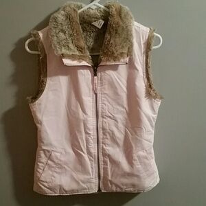 GAP Pink and Brown Reversible Vest
